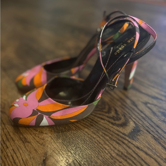 Kate Spade Y2K Floral Heels, Size 8.5 - Picture 9 of 13